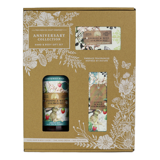 Dárkový set pro péči o ruce jasmín & lesní jahody - Anniversary Jasmine and Wild Strawberry Gift Box