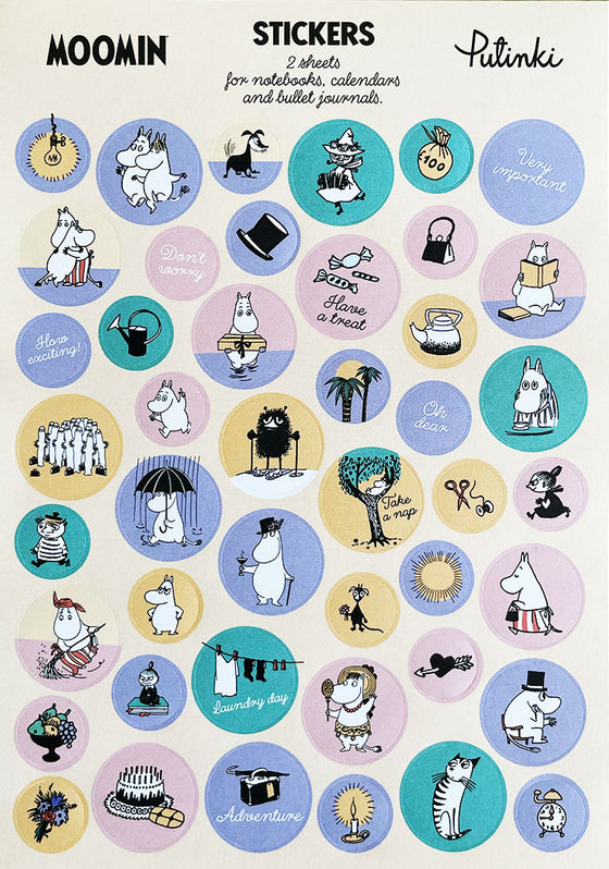 Samolepky Muminci pro bullet journaling - Moomin Bujo Stickers