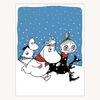 Přání Muminci - Moomin Winter Snorkmaidern & Mymble Letterpress