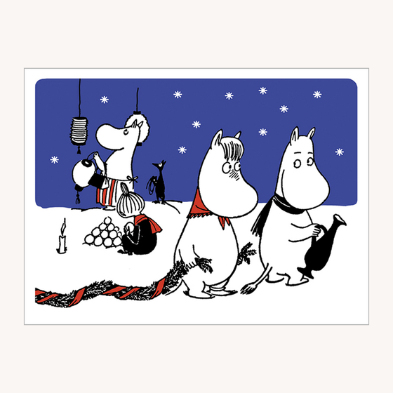 Přání Muminci - Moomin Winter Festive Letterpress