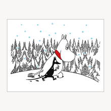  Přání Muminci - Moomin Winter Sniff & Snow Letterpress