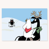 Pohlednice Muminci - Moomin Glitter Reindeer