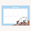 Týdenní plánovač A4 Muminci - Moomin Blue