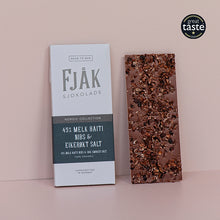  Norská čokoláda 45% mléčná s kakaovými boby & uzenou solí bio EXP. 03/2024