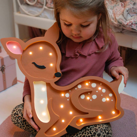 Dřevěná dětská LED lampička - koloušek