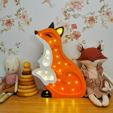  Dřevěná dětská LED lampička - liška